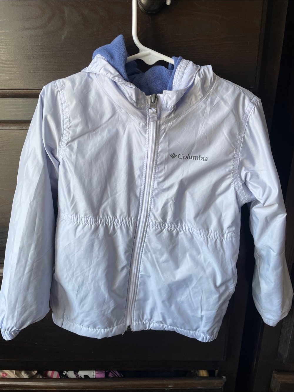 Columbia Kids Light Lavender Hooded Rain Jacket